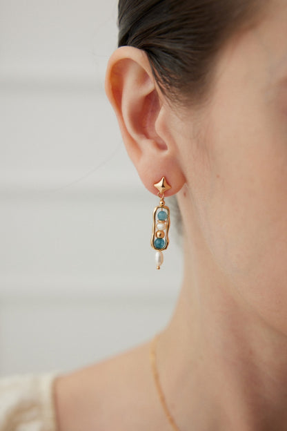 Boucles d'oreilles étoiles dorées - Alexandra