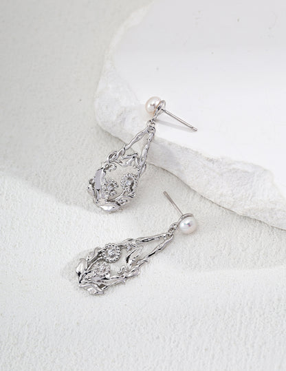 Boucles d'oreilles ajourées en argent 925 - Lucie