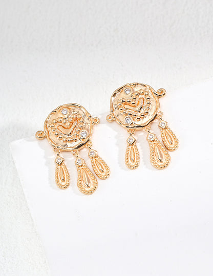 Boucles d'oreilles argent 925 à l'or fin 18k - Romy