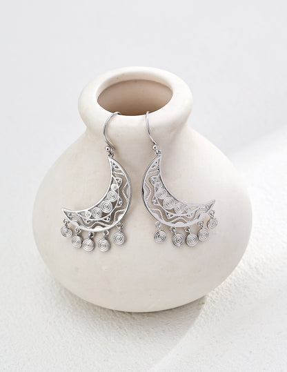 Boucles d'oreilles ethniques Lune - Joy