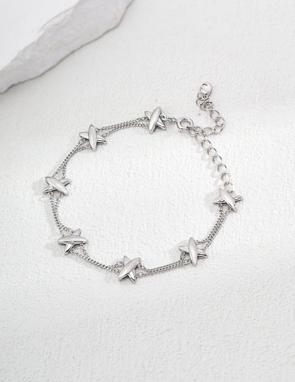 Bracelet chaîne double en Argent 925 - Shanon